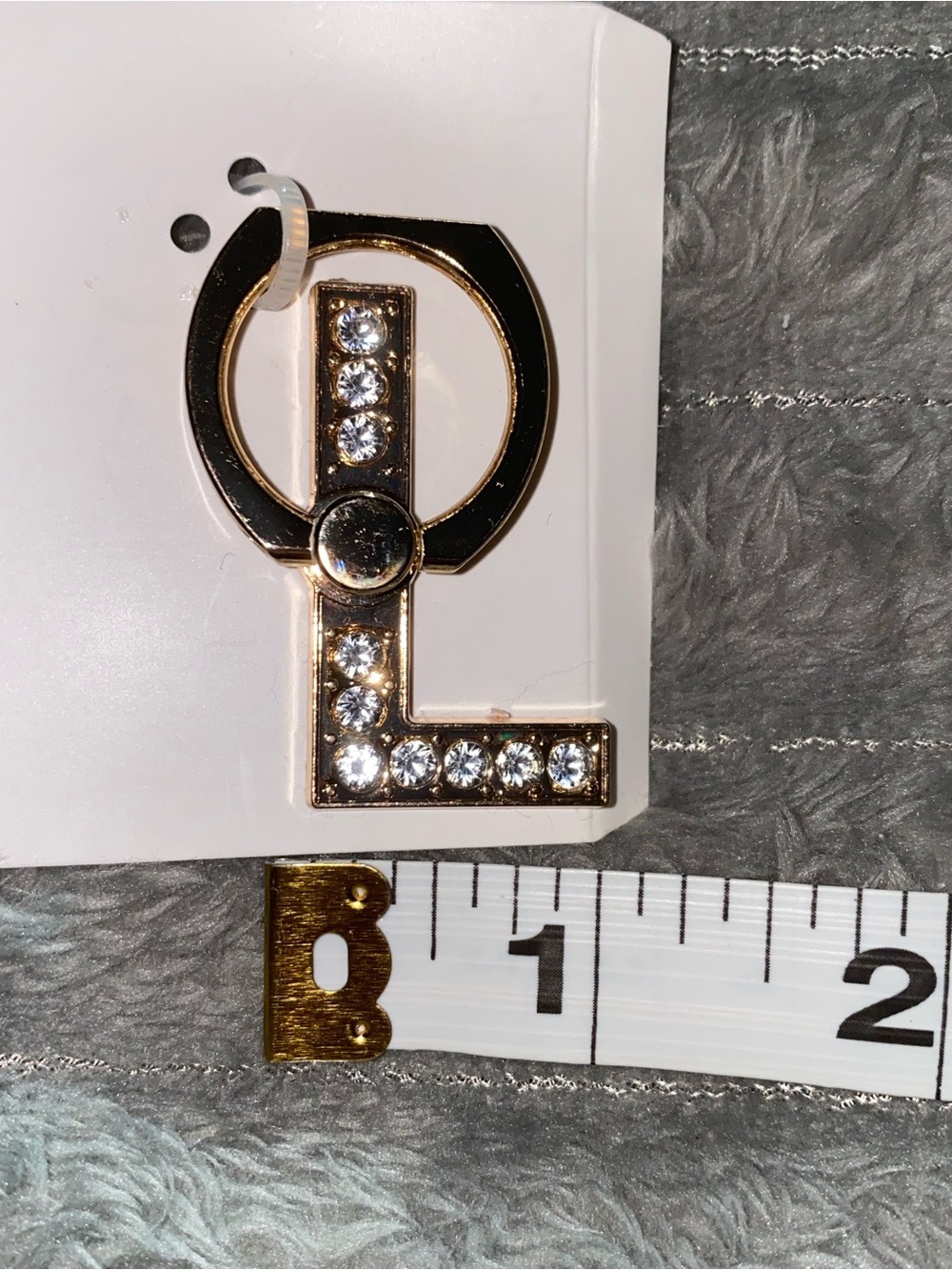 1-Popsocket Golden Rhinestones Letter (L) - Picture 3 of 4